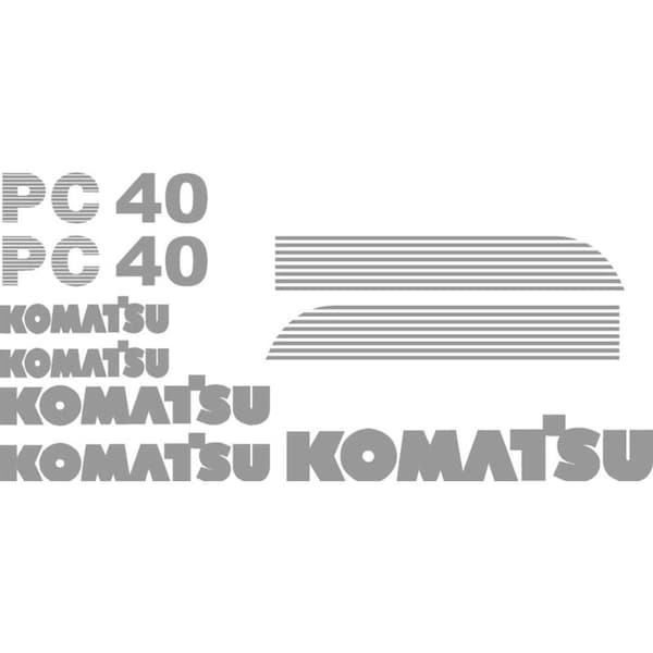 PC 40 NS Komatsu Excavator Decal Set